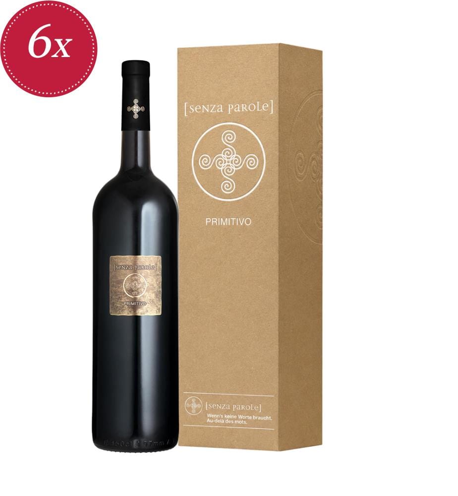 6er-Pack Rotweine „Primitivo“ aus Apulien (IGP) – 150 cl
