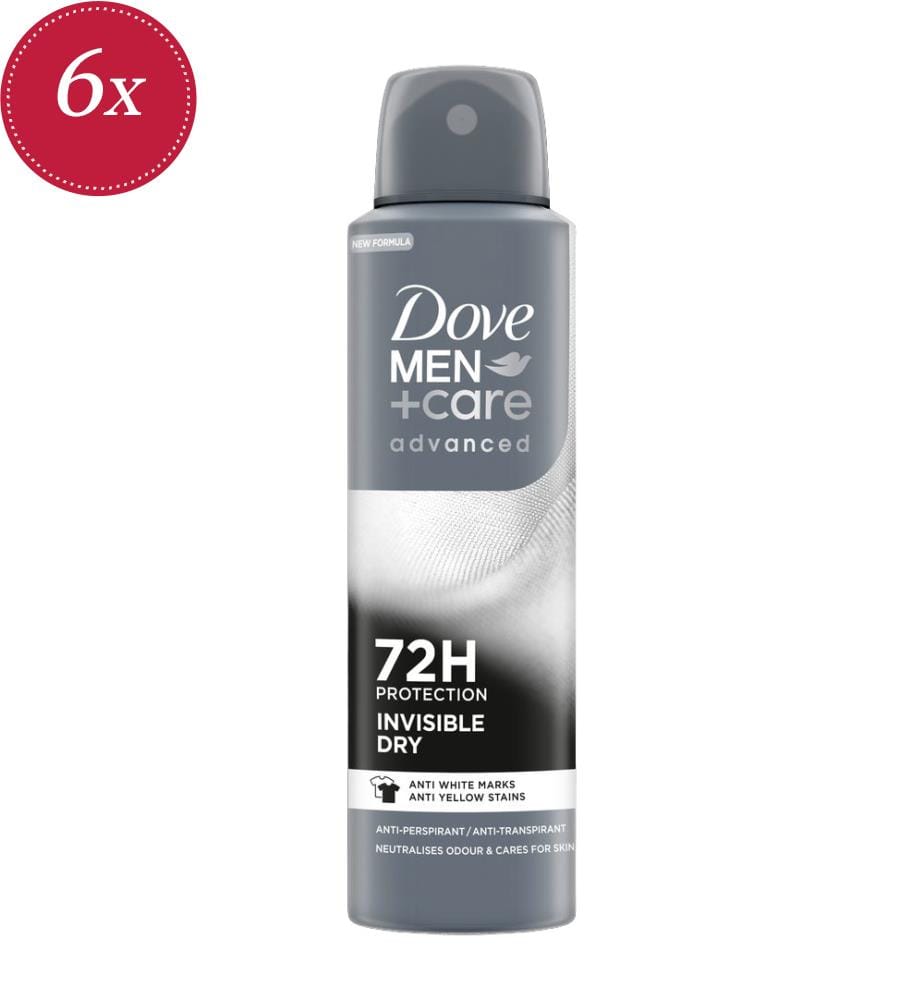 6 x Men Invisible Dry Antitranspirant-Spray – 150 ml