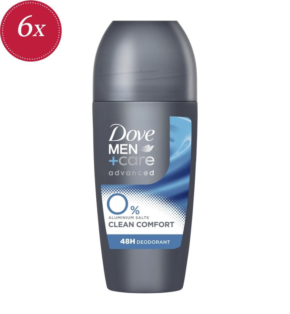 6x Deodorant Roll-On Clean Comfort 0% - 50 ml