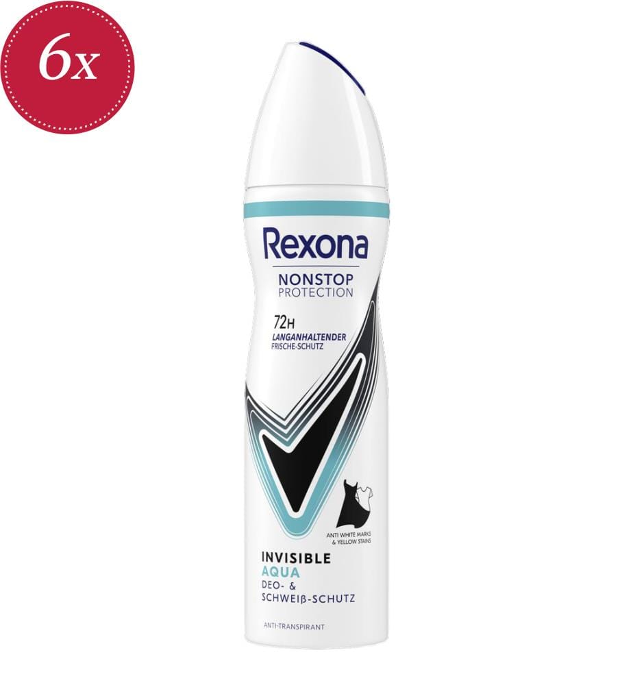 6 x Invisible Aqua Antitranspirant-Spray – 150 ml