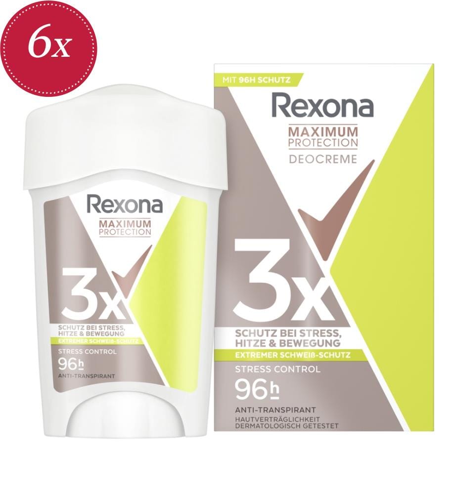 6 x Stress Control Antiperspirant Cream - 45 ml