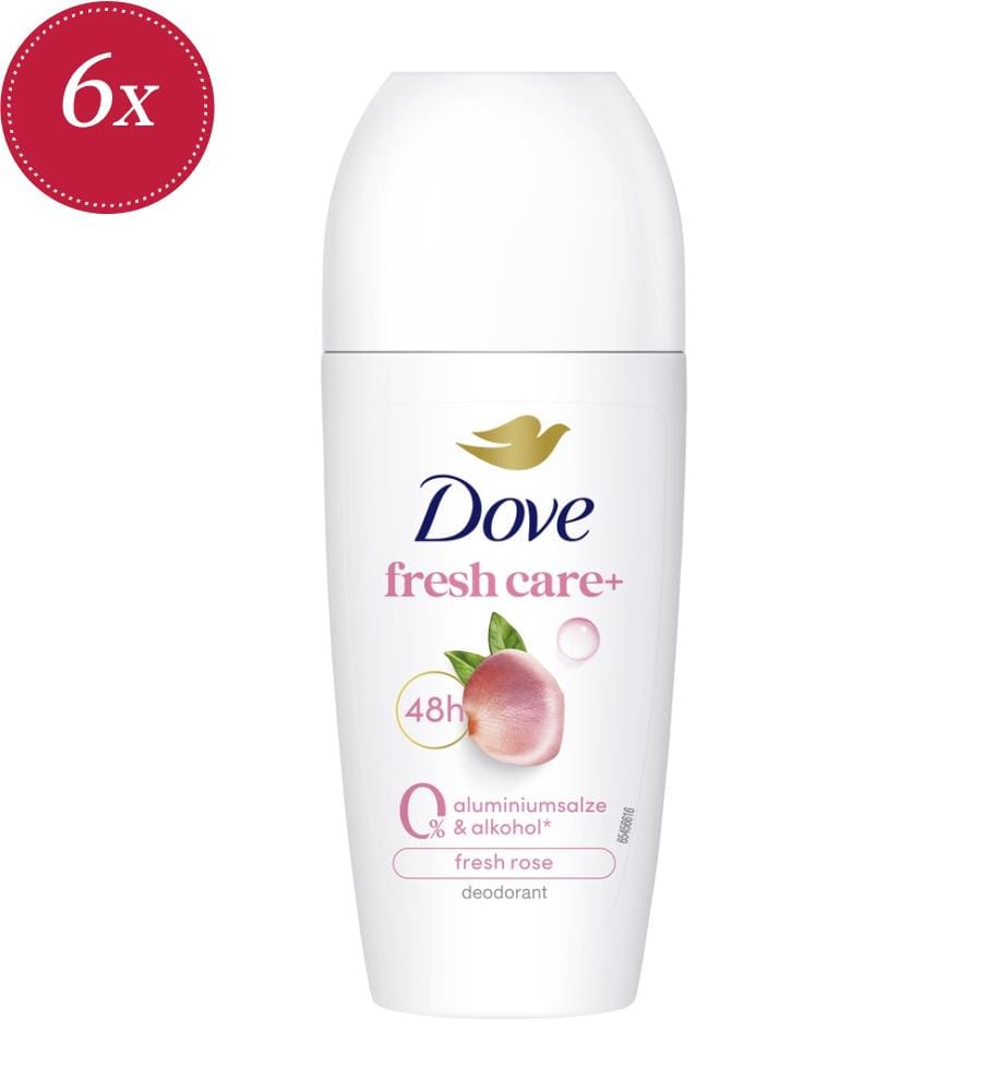 6x Déodorant Roll-On Rose - 50 ml