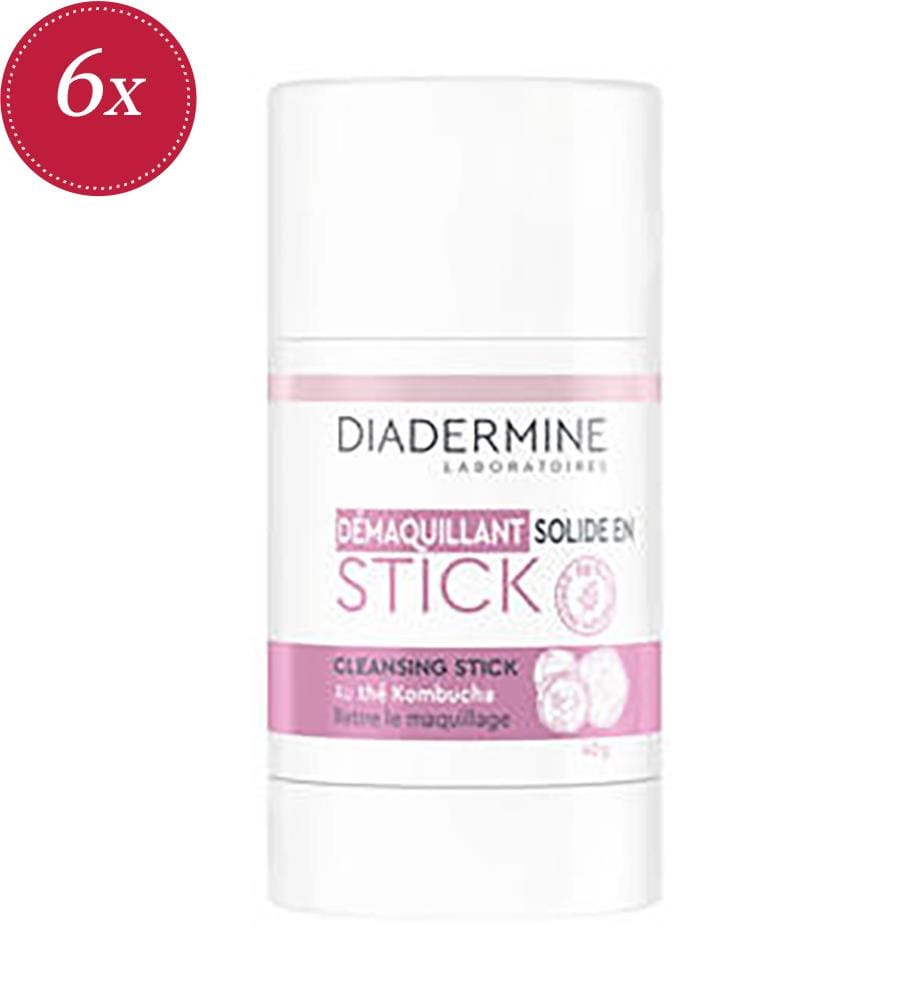 6er-Pack Fester Make-up Entferner Stick 40g - Formel mit Kombucha Tee