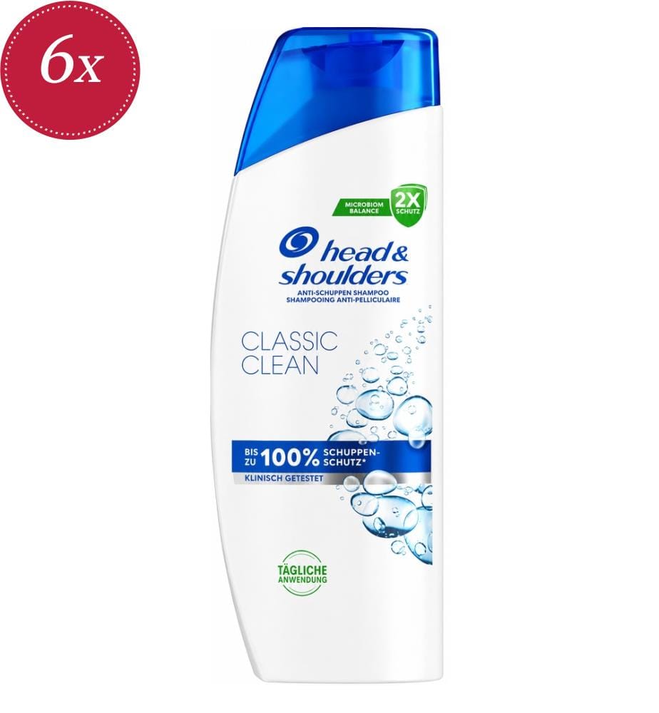 6x Classic Clean Shampoo - 300 ml