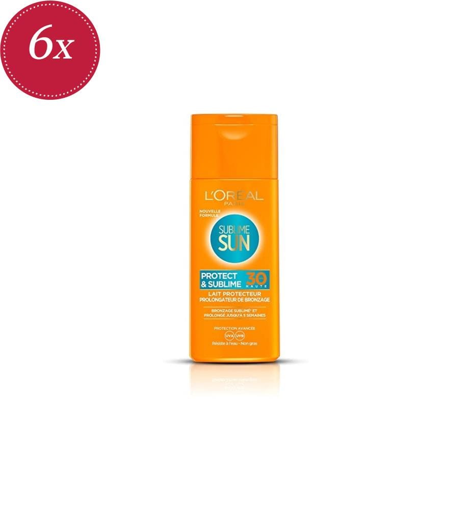 6x Sublime Sonnenschutzmilch zur Verlängerung der Bräune – LSF 30
