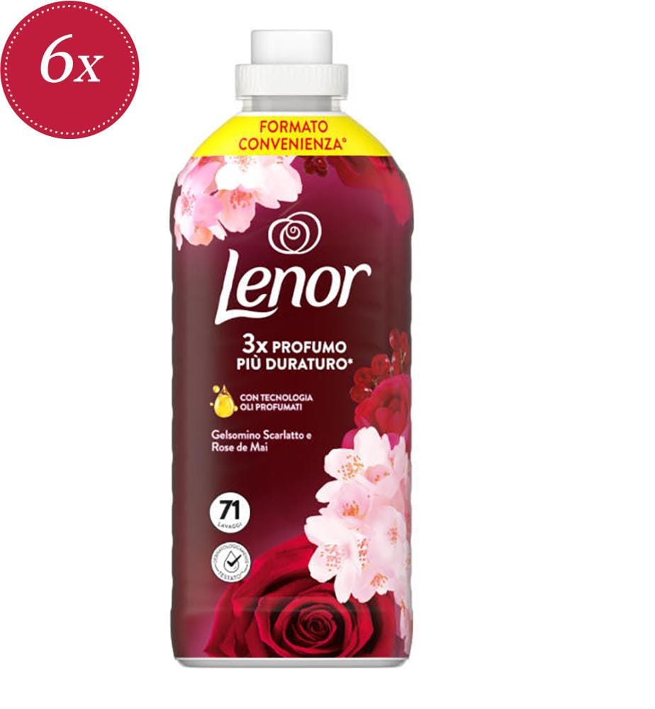 6 x Adoucissant Concentré Scarlet Jasmine & Rose de Mai – 1,49 L (71 Lavages)