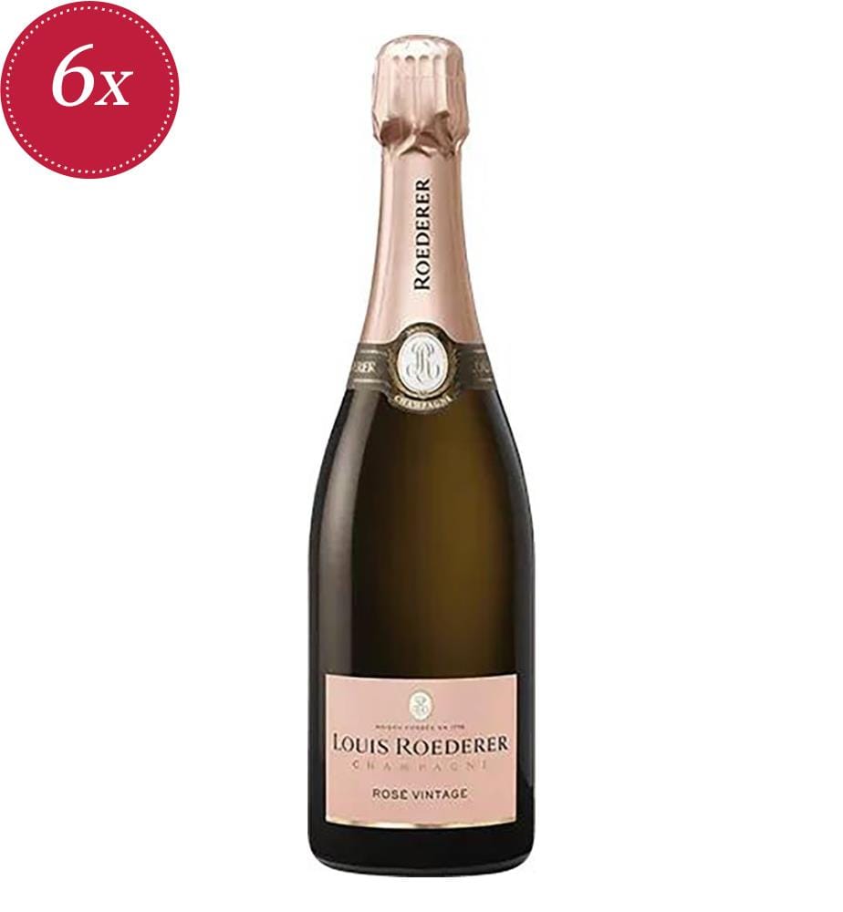 6x Louis Roederer Rosé 2016 ohne Karton – 75 cl