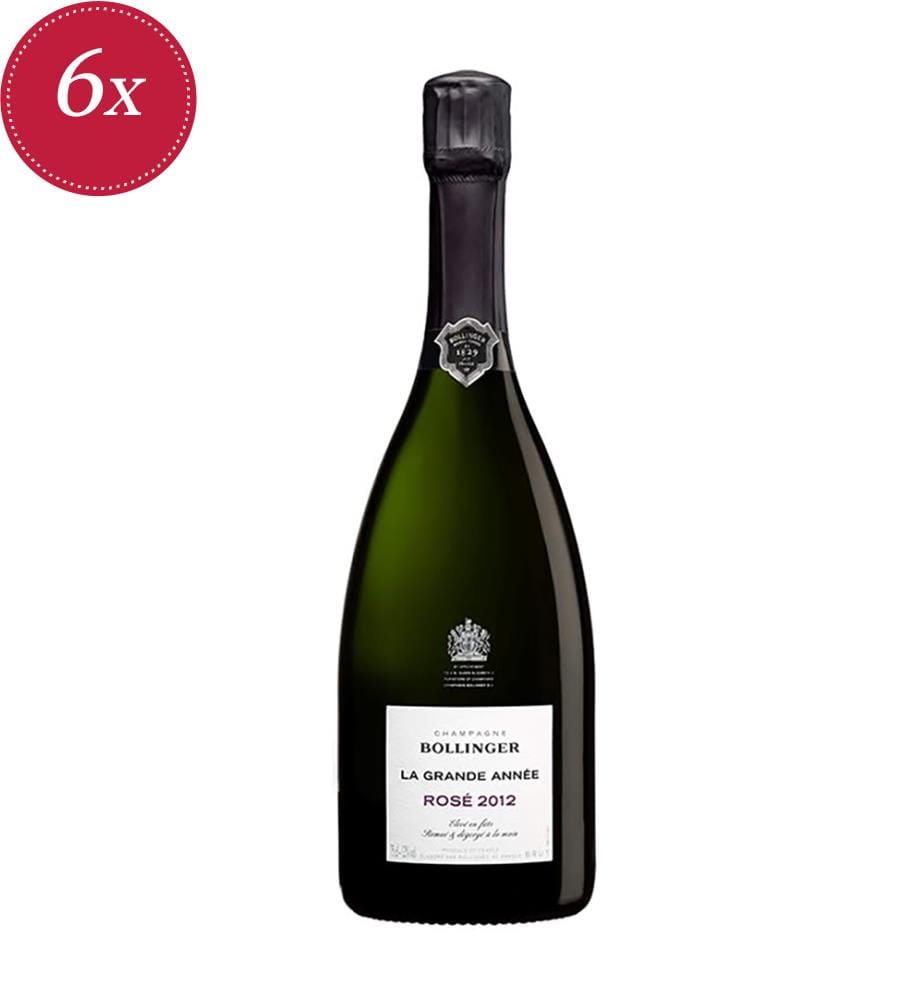 6x Bollinger La Grande Année Rosé 2012 - 75 cl