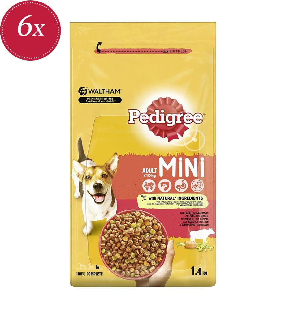 6x – Trockenfutter für kleine Hunde mit Rindfleisch – 1,4 kg","detected_source_language":"FR