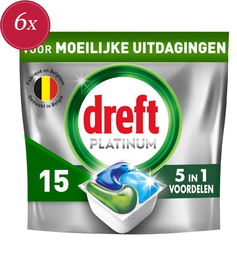 6 x Platinum-Geschirrspültabs – 224 g (15 Tabs)