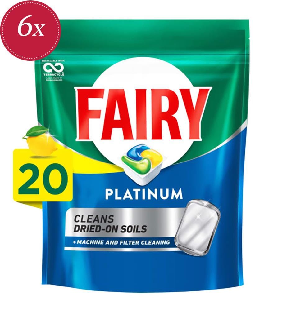 6 x Platinum-Geschirrspültabs – 298 g (20 Tabs)