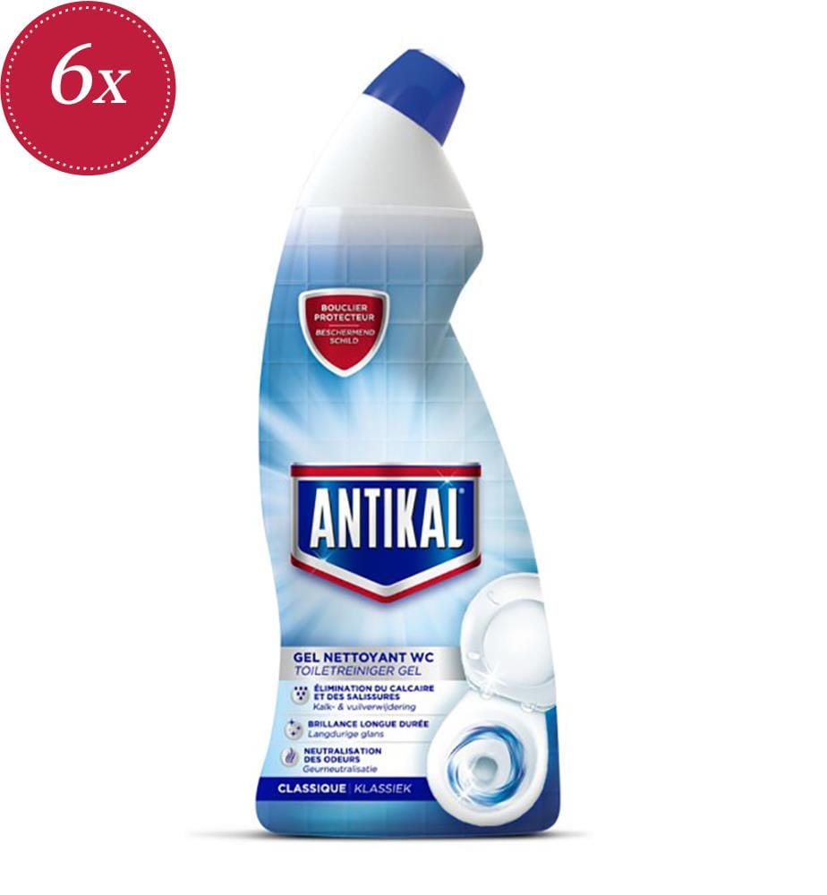 6 x Klassisches Anti-Kalk-WC-Gel – 750 ml