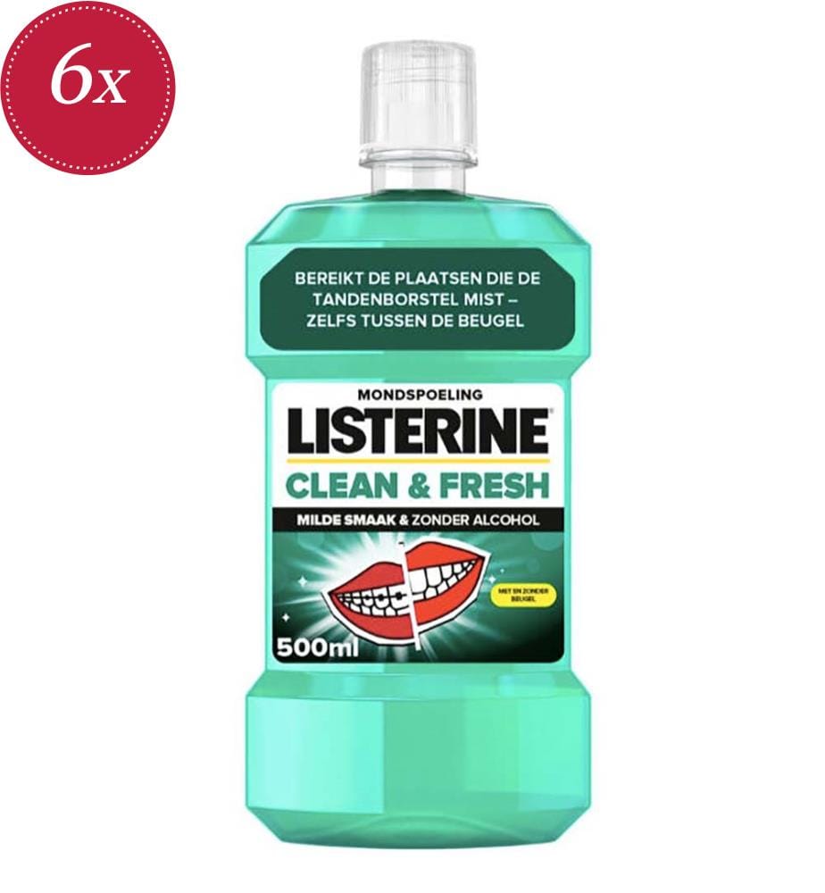 Lot de 6 Bains de Bouche Clean & Fresh - 500 ml