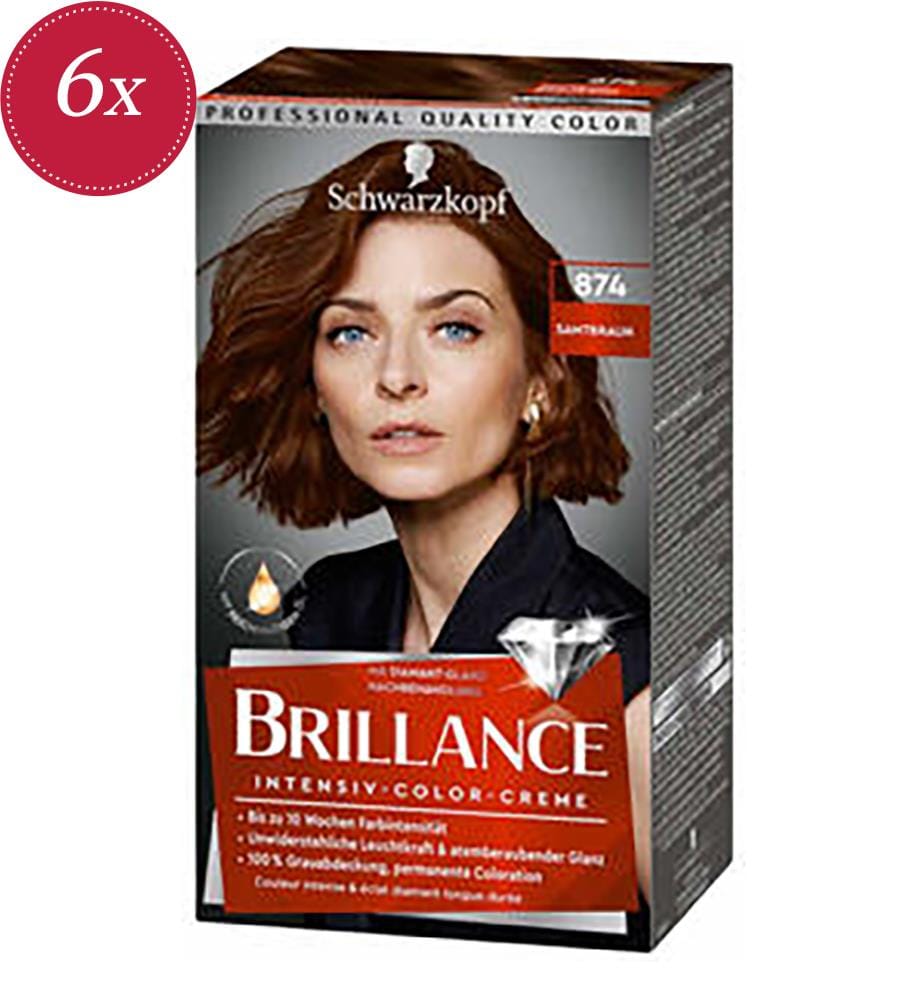 Set di 6 Brillance Chatain Brun Velour N°874