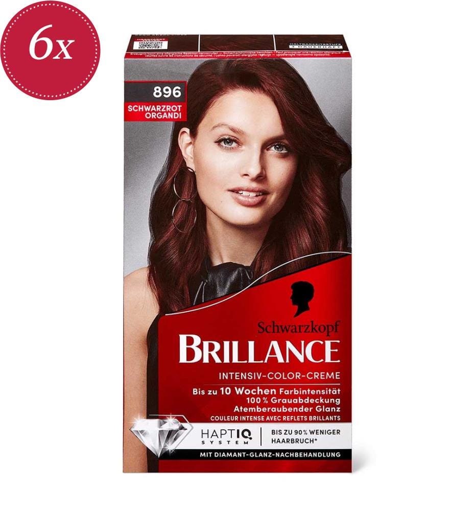 Set di 6 rosso lucido nero 896