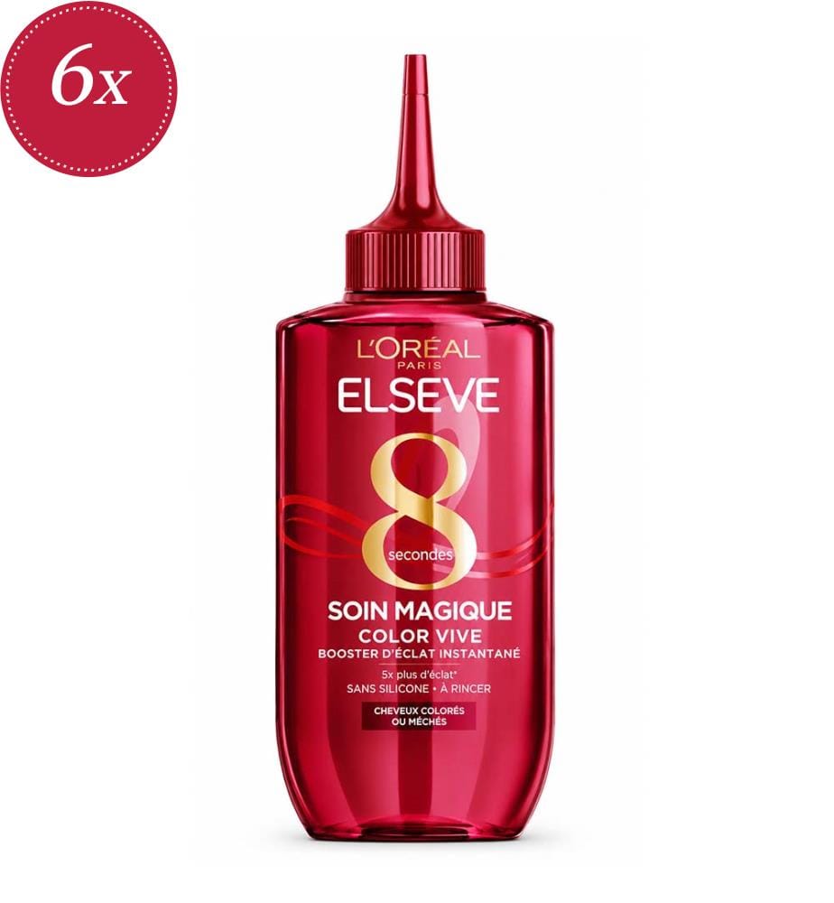 Confezione da 6 trattamenti per capelli colorati «Booster d'Éclat Color Vive 8 Secondes» - 200 ml