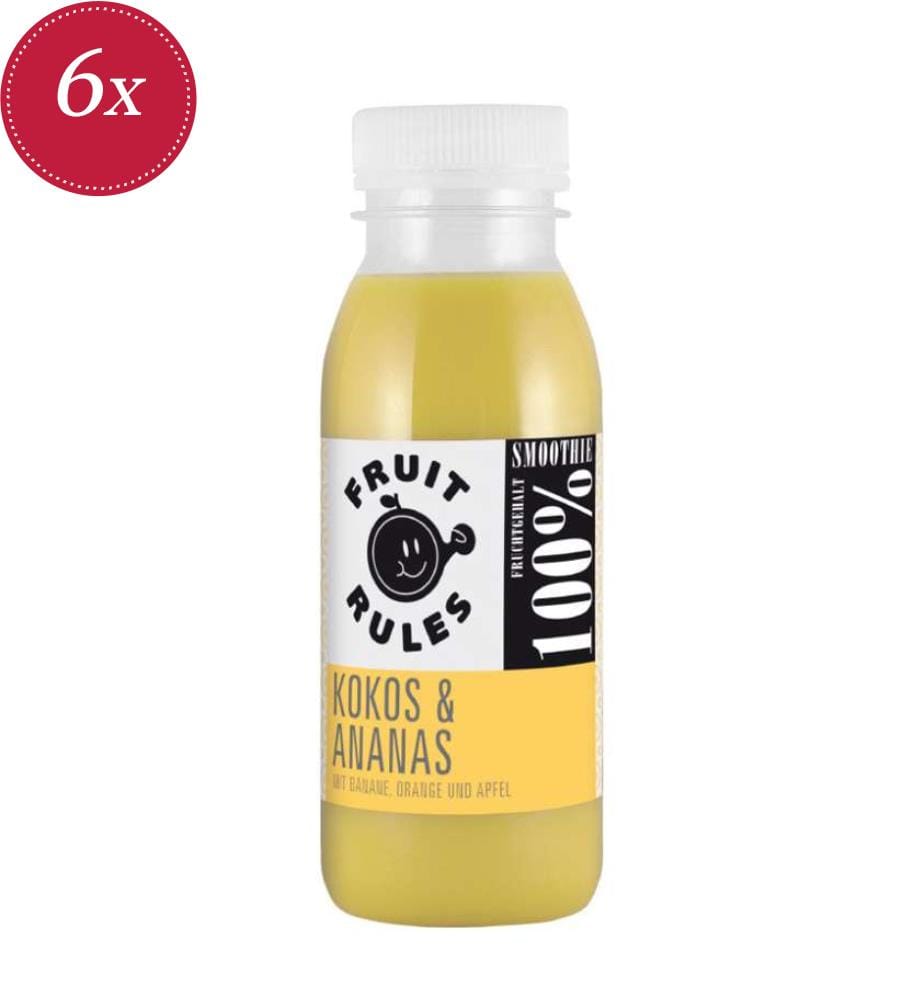 Ananas-Kokos-Smoothie Regeln für Früchte - 6 x 250 ml