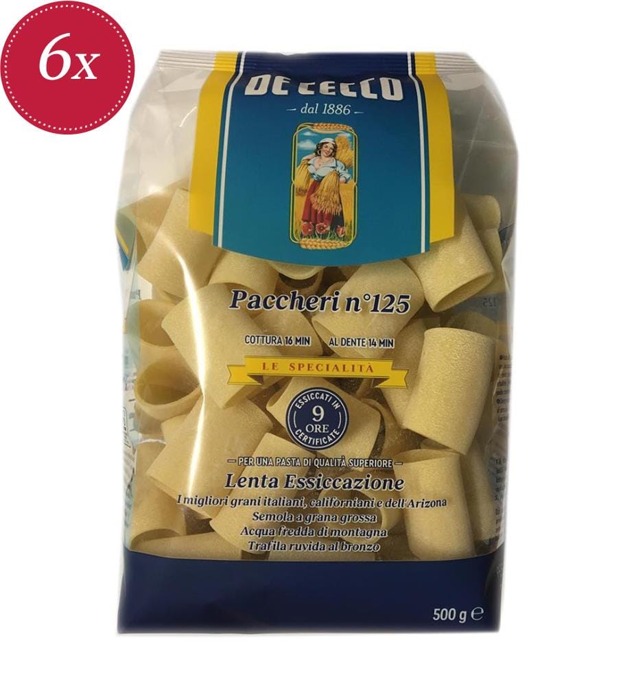 De Cecco 125 Paccheri - 6 x 500 g
