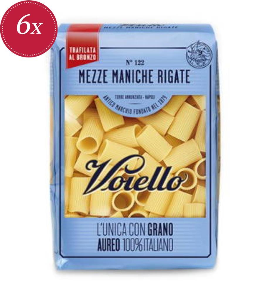 Voiello Mezze Maniche Rigate - 6 x 500 g