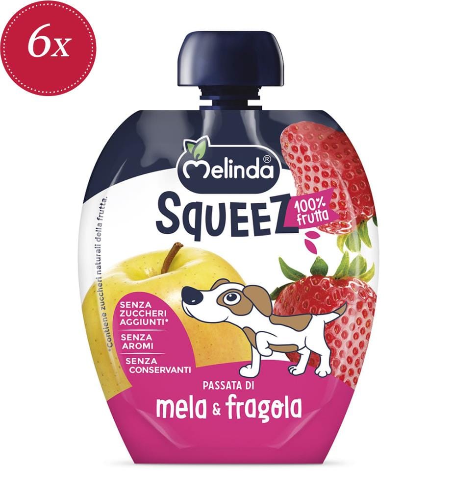 Pomme/framboise Squeez Melinda - 6 x 90 g