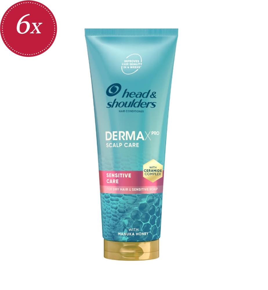6x Dermaxpro Balsamo liquido per capelli 220 ml Sensitive Care con miele di Manuka