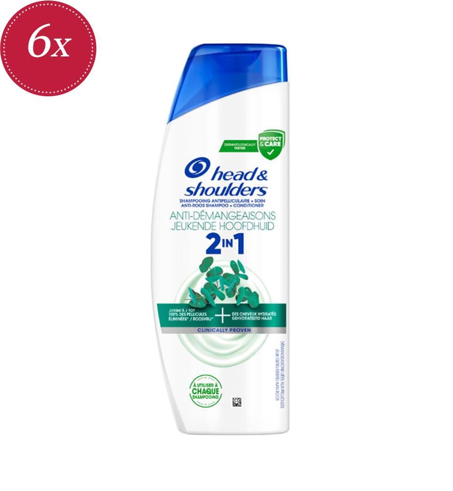 6 flaconi di shampoo liquido 2 in 1 da 300 ml contro il prurito