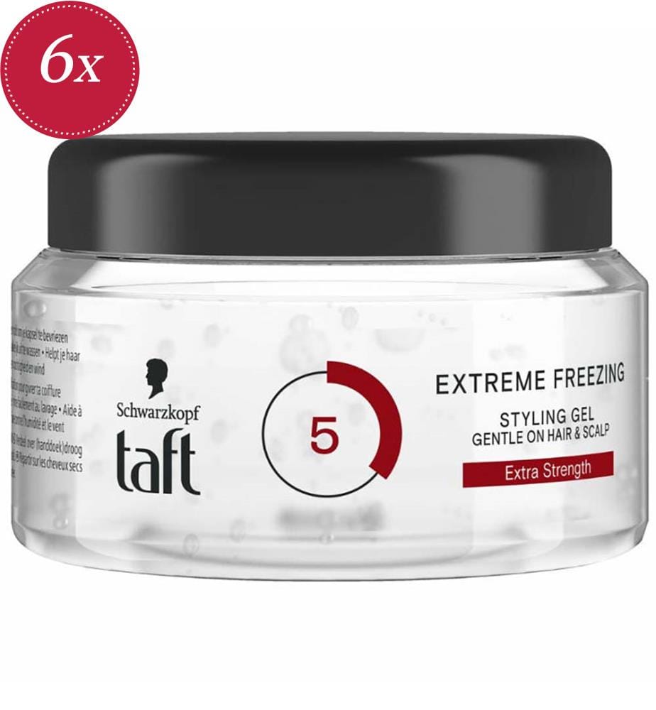 6 gel per capelli da 250 ml Extreme Freezing – Livello di tenuta 5
