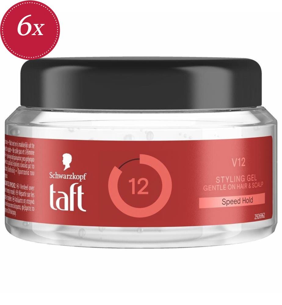 6 confezioni di gel per capelli da 250 ml Men Power V12 – Tenuta 12