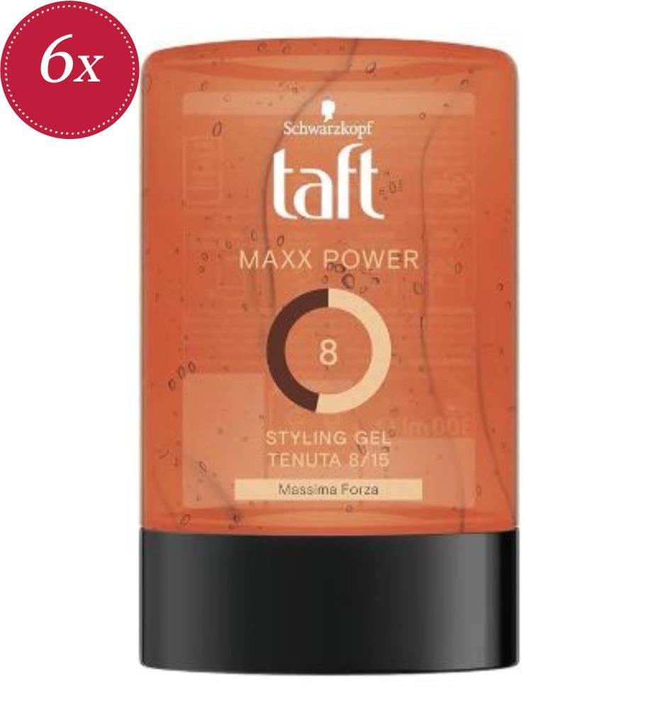 6 tubetti da 300 ml di gel per capelli Force Maxx