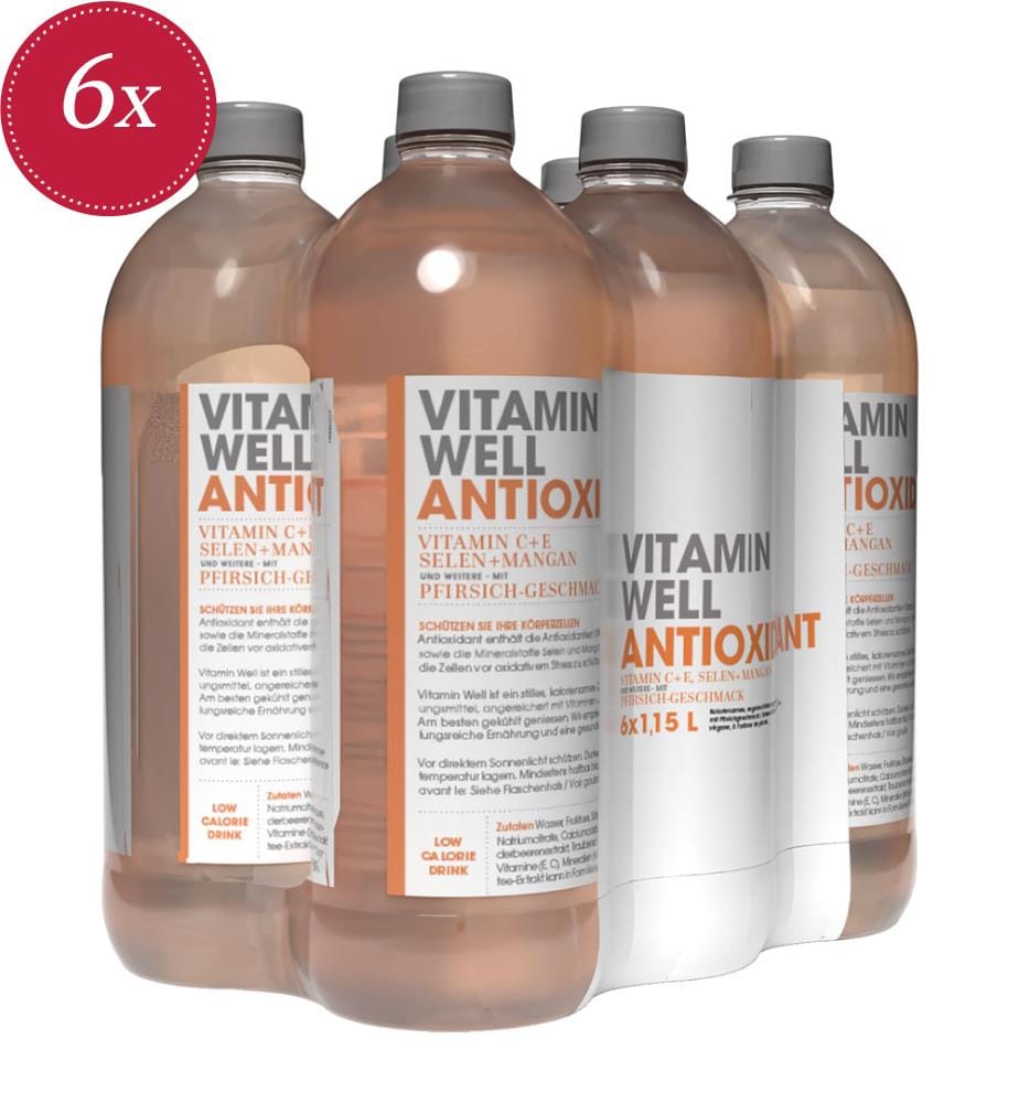 Vitamin Well Antioxidant Pfirsich - 6 x 1.15L