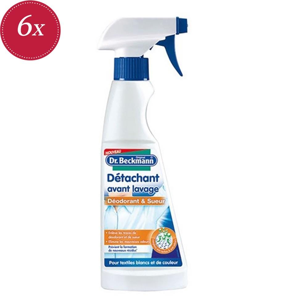 6 x Smacchiatore prelavaggio per deodorante e sudore – 250 ml