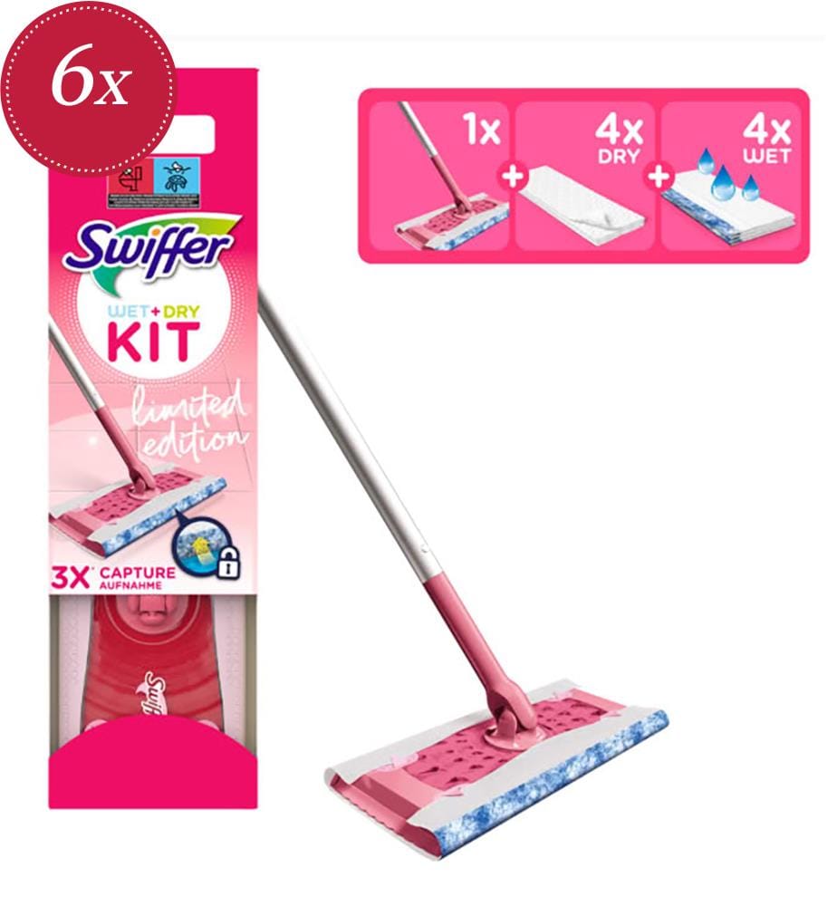 6 x Wet & Dry-Reinigungsbesen
