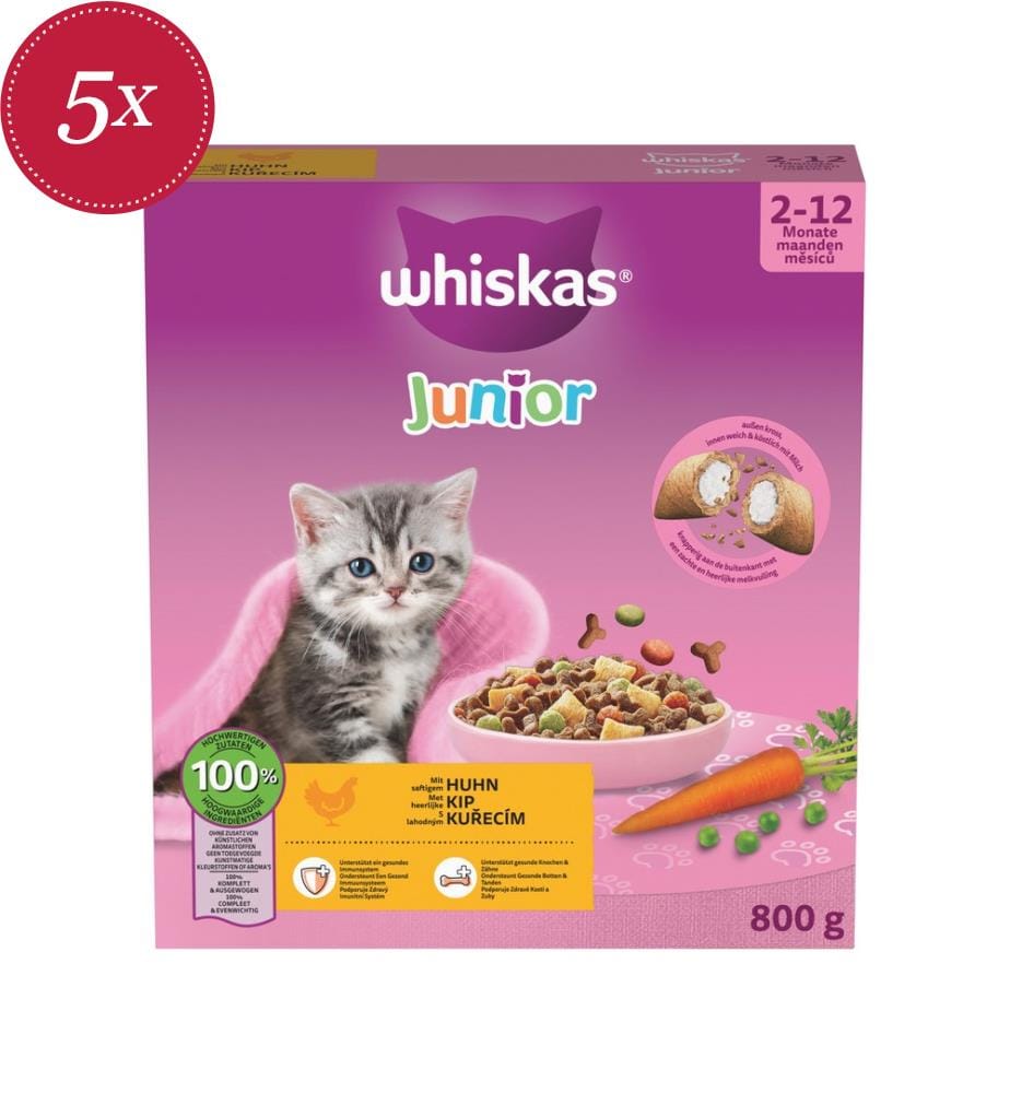 5x Junior-Karton 2–12 Monate mit Hähnchen - 800 g