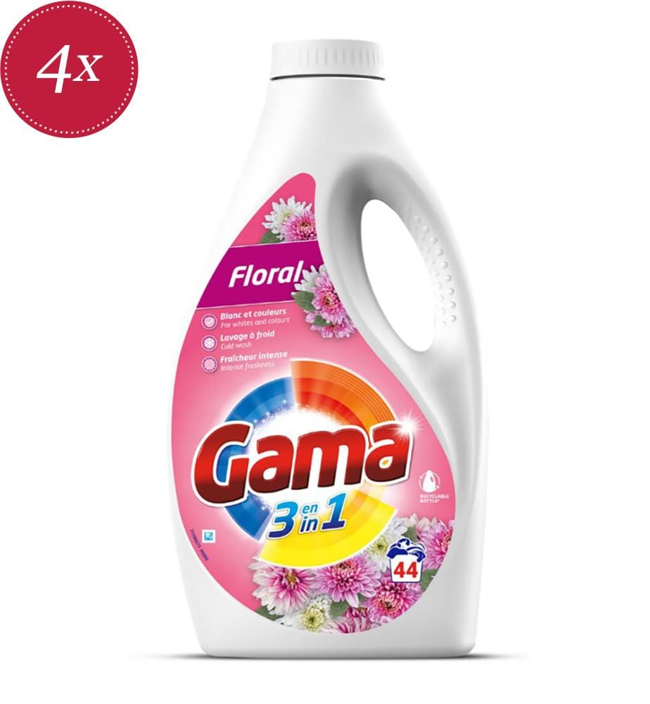 4-Pack of Liquid Laundry Detergent - 1.98 L (44 Washes)