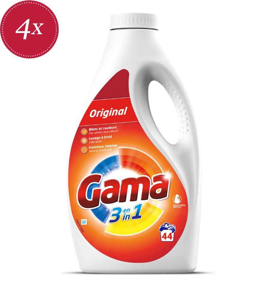 Lot de 4 Lessives Liquide - 1,98 L (44 Lavages)