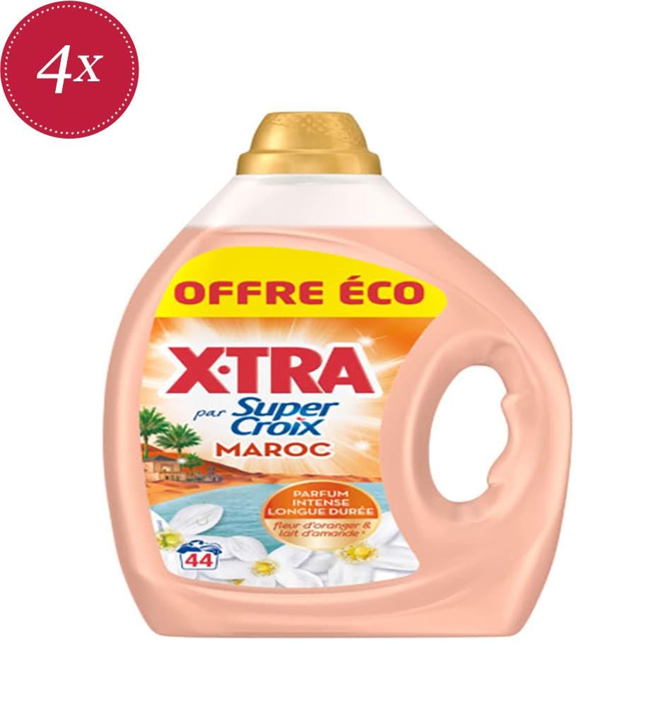 Lot de 4 Xtra Lessives Liquides 1.98L Maroc 44 Lavages