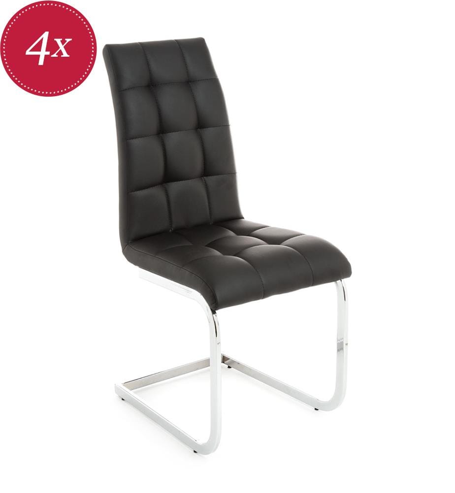 Lot de 4 Chaises - Noir