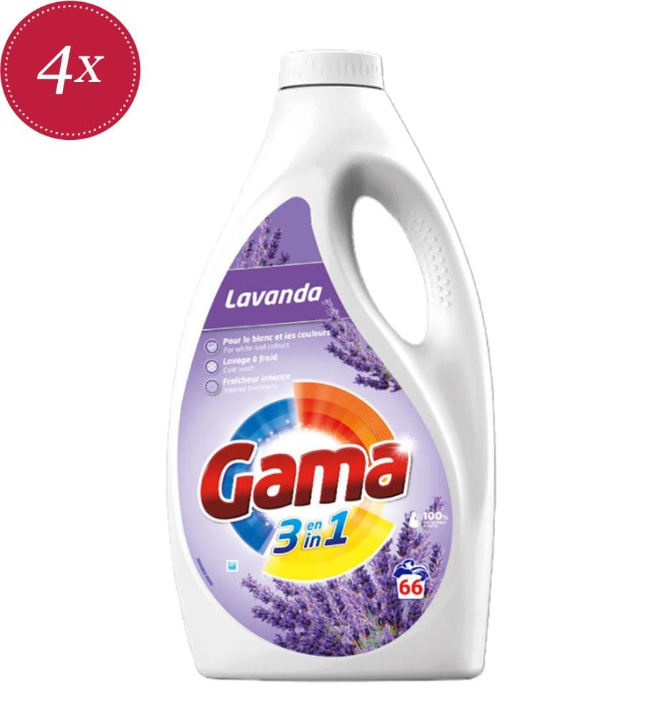 Set di 4 detergenti liquidi da 3 l - 66 lavaggi