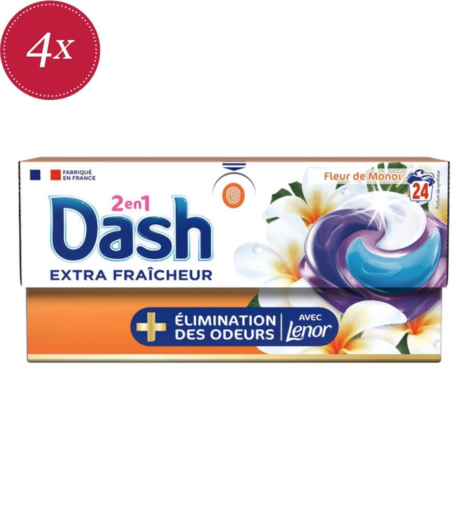 Lot de 4 Capsules de Lessives 2-en-1 PODS Fleur de Monoï - 556,8 g