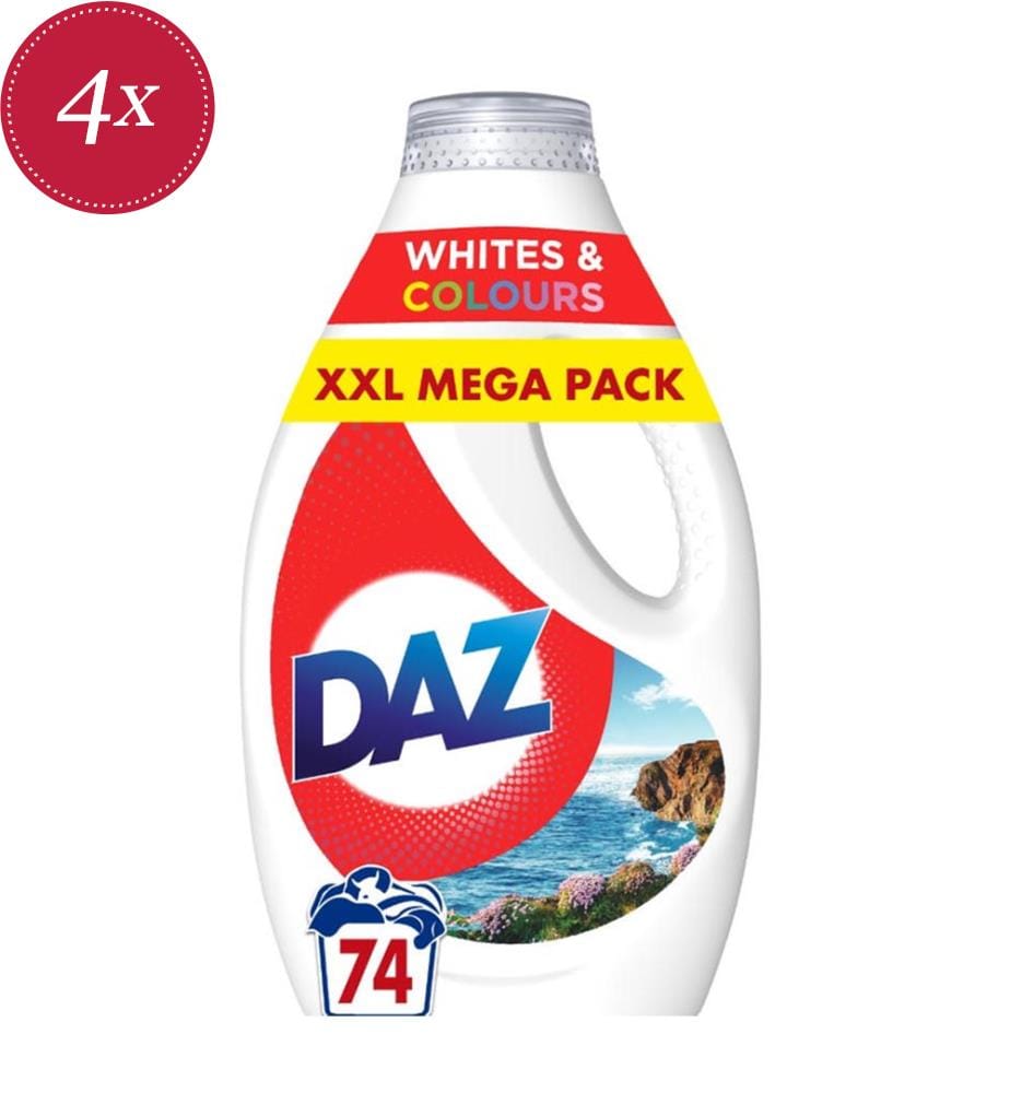 Lot de 4 Lessives Liquides 2.442L Universal White - 74 Lavages