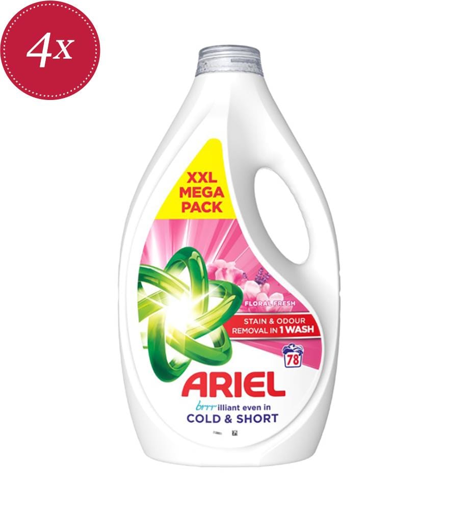4x Lessive liquide Floral Fresh - 2,418 L - 78 lavages