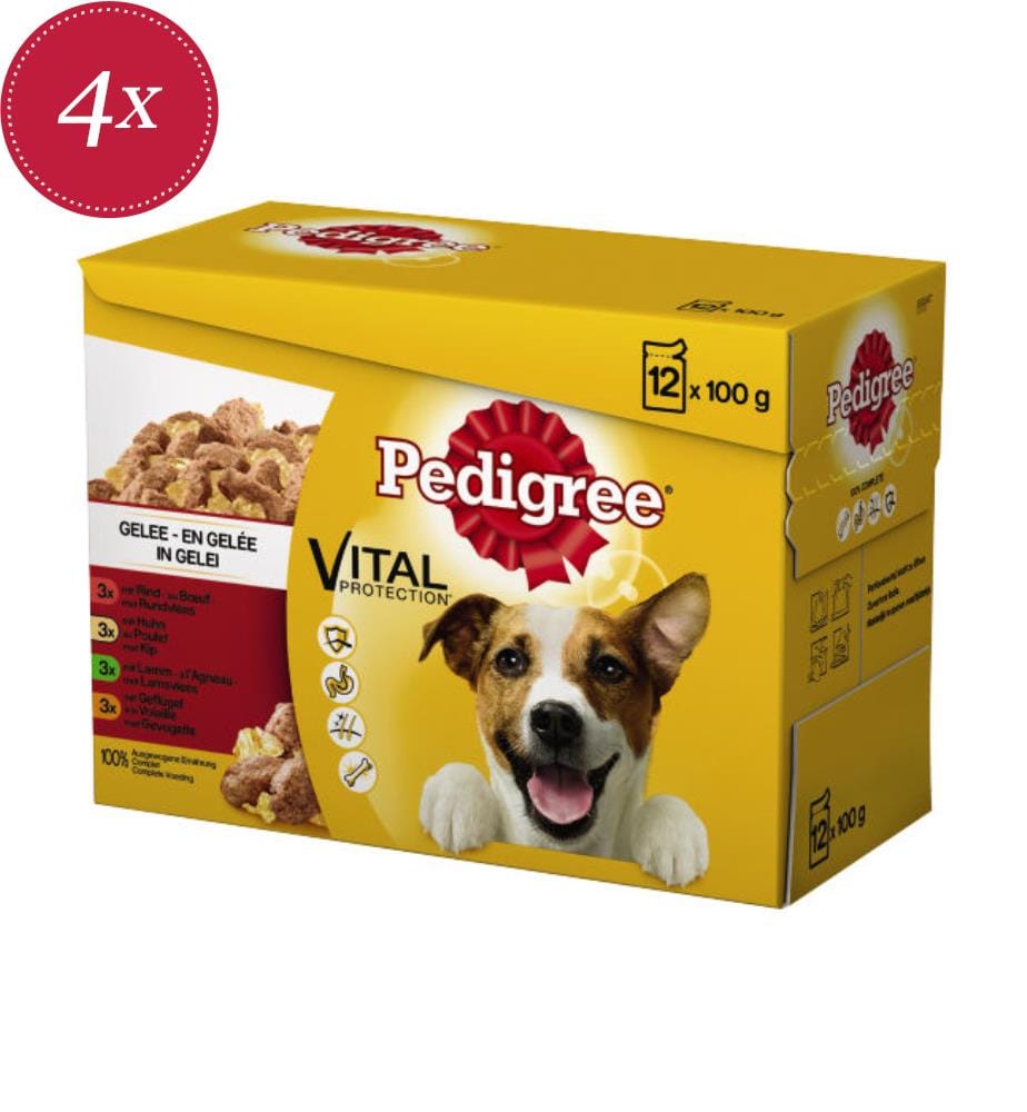 4x Pedigree Gelee - 12 x 100 g