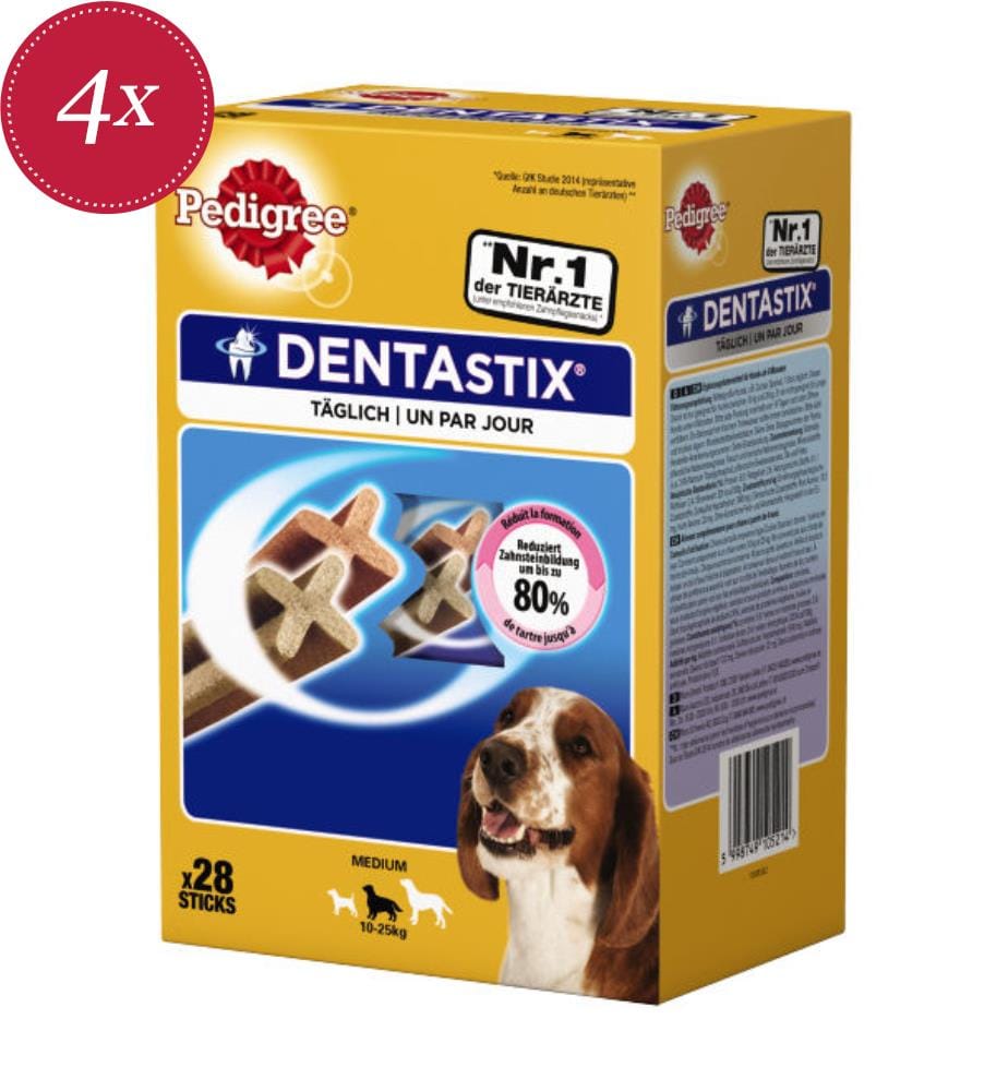 4x Dentastix Medium - 28 Stück