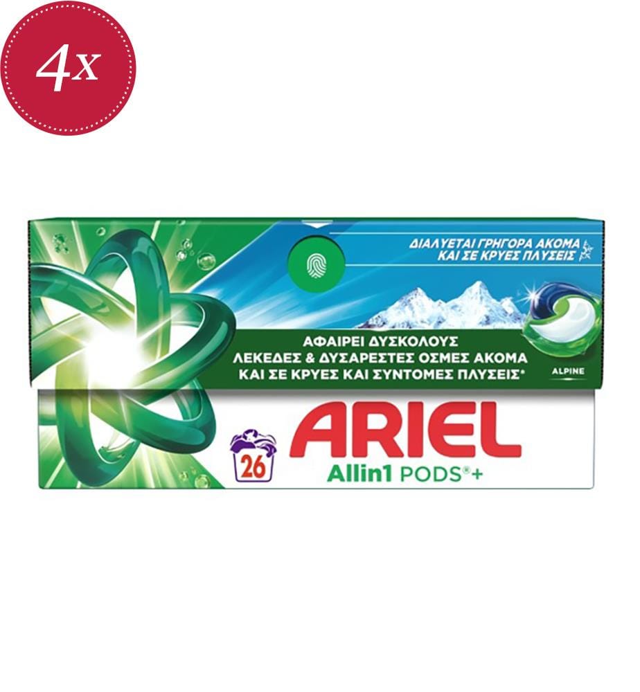 Ariel Lessive Pods Cardboard 496.6Gm Alpine 26 Lavages