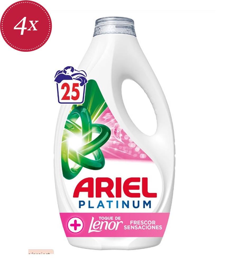 4 x Lessive Liquide Platinum + Touch of Lenor Fresh Sensations – 300 ml
