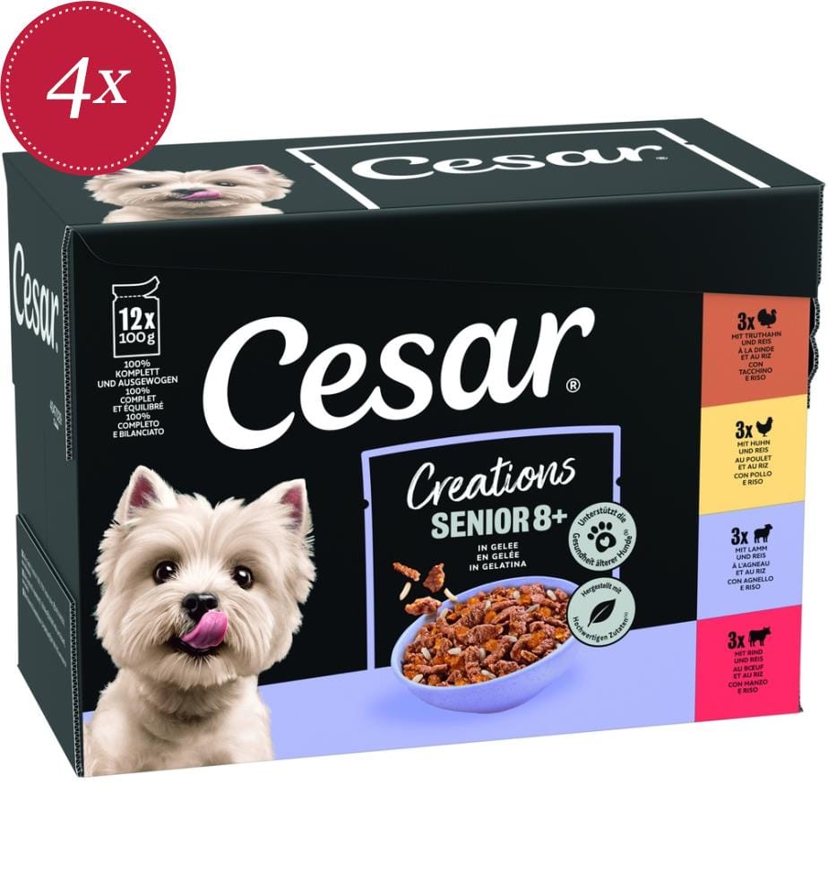 4x Multipack sachets portionnés Senior 4 variétés - 1200 g