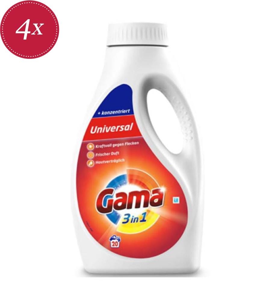 4 x Universal 3-in-1 Liquid Detergent – 1 L
