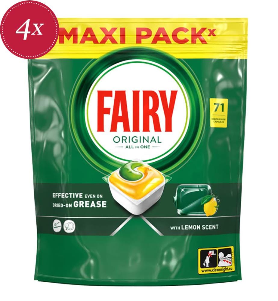 4 x Original All-in-One Lemon Geschirrspültabs – 959 g (71 Tabs)