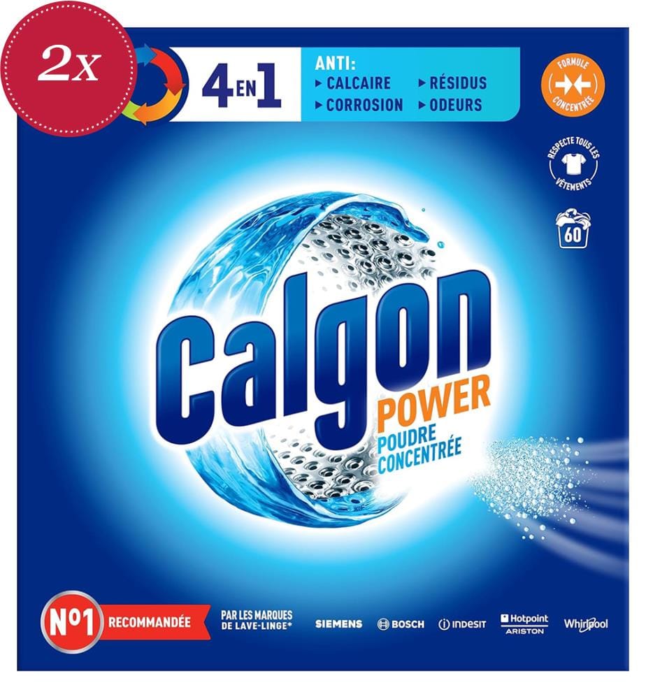 Pack de 2 détergents en poudre 4In1 pour machines 2Kg