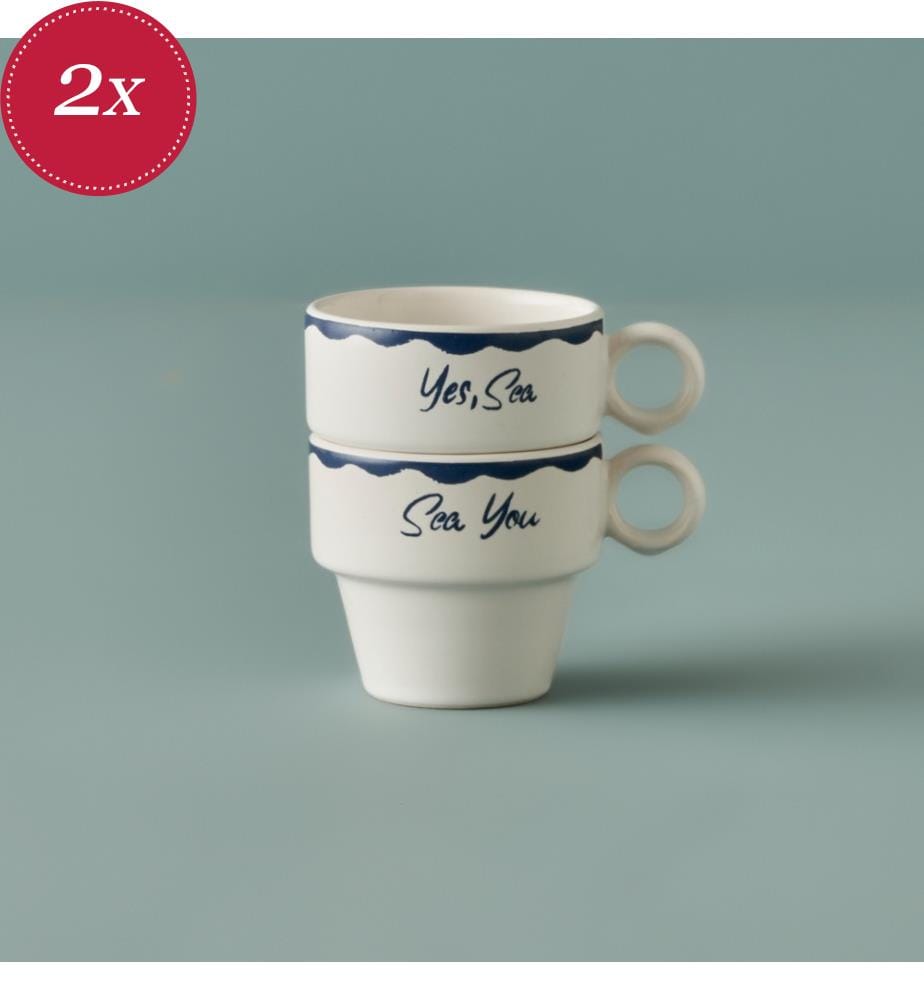 Set di tazze da espresso Marine 2 pezzi 105 cc - Blu